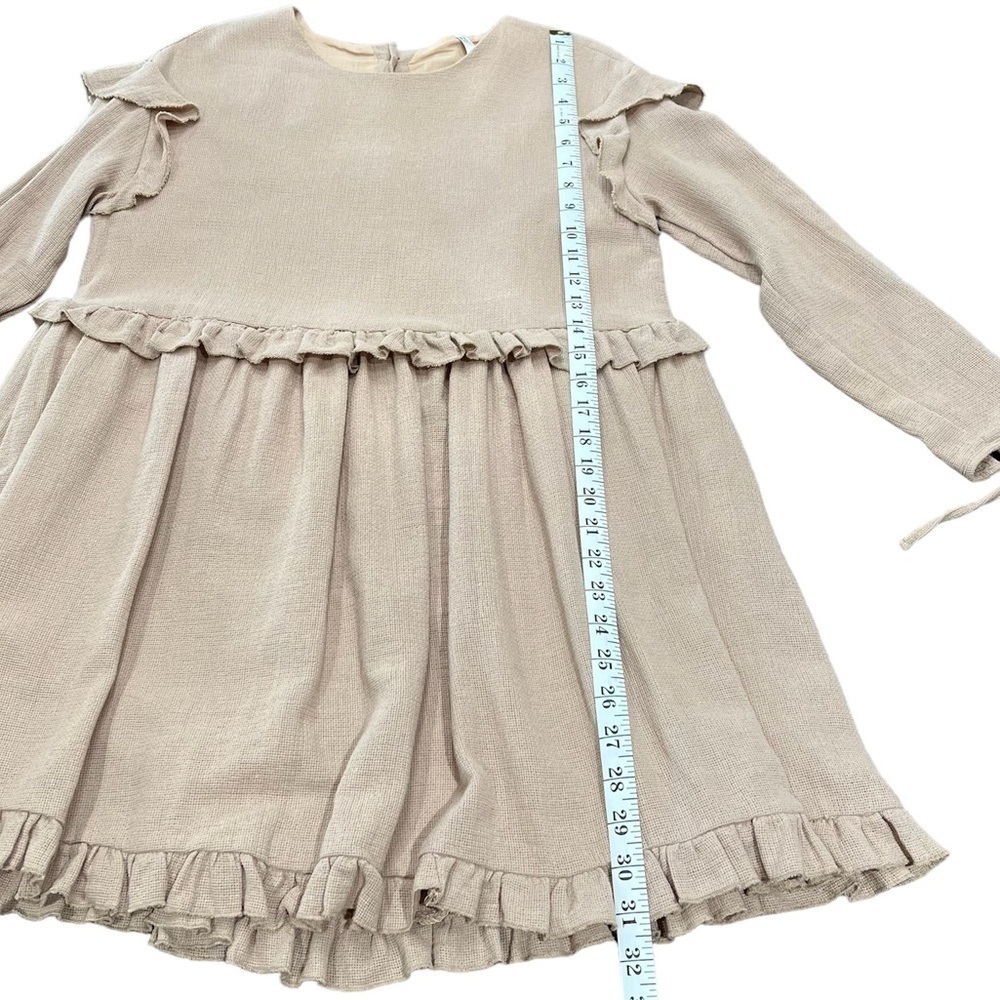 Indikah {Angel Biba} Khaki Color Ruffle Boho Dress Size XS - Picture 11 of 14